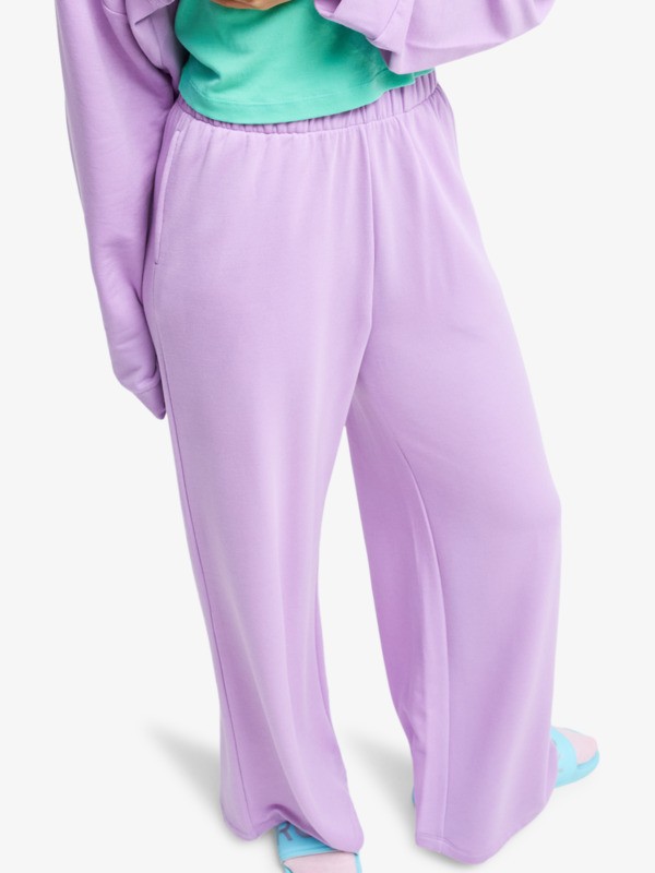 0 Surfing By Sunlight - Pantalon de jogging à jambes larges pour Femme Violet ERJFB03495 Roxy