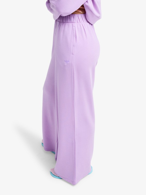 1 Surfing By Sunlight - Pantalon de jogging à jambes larges pour Femme Violet ERJFB03495 Roxy