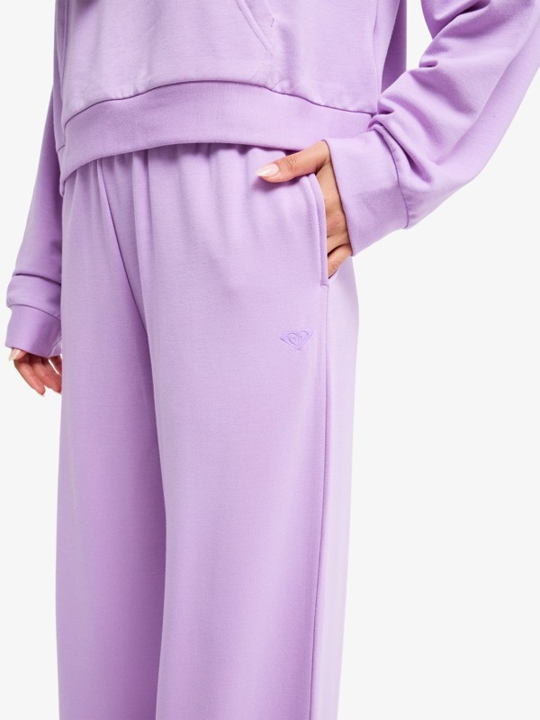 2 Surfing By Sunlight - Pantalon de jogging à jambes larges pour Femme Violet ERJFB03495 Roxy