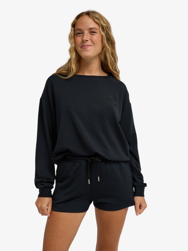 0 Surfing By Moonlight - Short en molleton pour Femme Noir ERJFB03498 Roxy