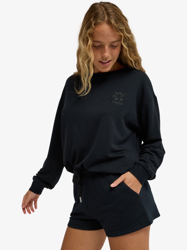 1 Surfing By Moonlight - Short en molleton pour Femme Noir ERJFB03498 Roxy