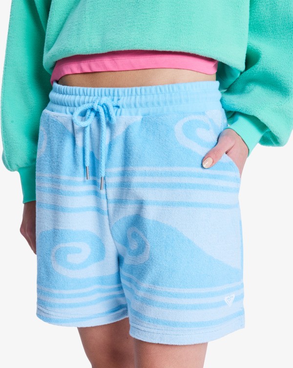 2 Make It Sunny - Sweat Shorts for Women Blue ERJFB03500 Roxy