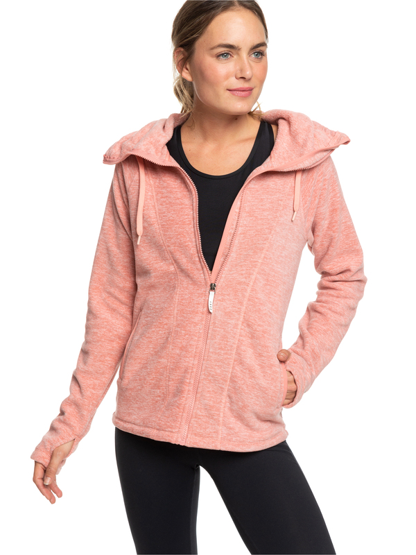 0 Electric Feeling - Fleece mit Kapuze und Reißverschluss für Frauen Rosa ERJFT04057 Roxy