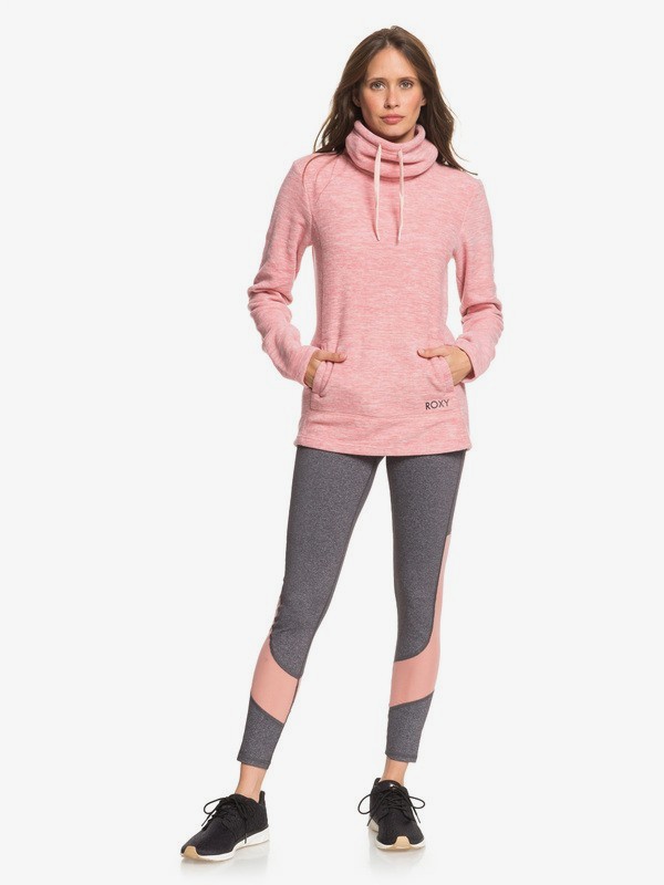 Snow Flakes Vibes Funnel Neck Fleece for Women Roxy