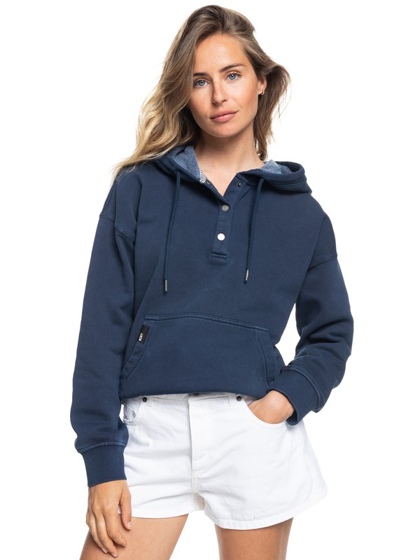 0 Girls Who Slide - Half-Snap Hoodie  ERJFT04186 Roxy