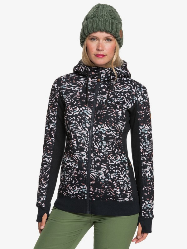 Frost Printed Technical Zip Up Hoodie for Women Roxy