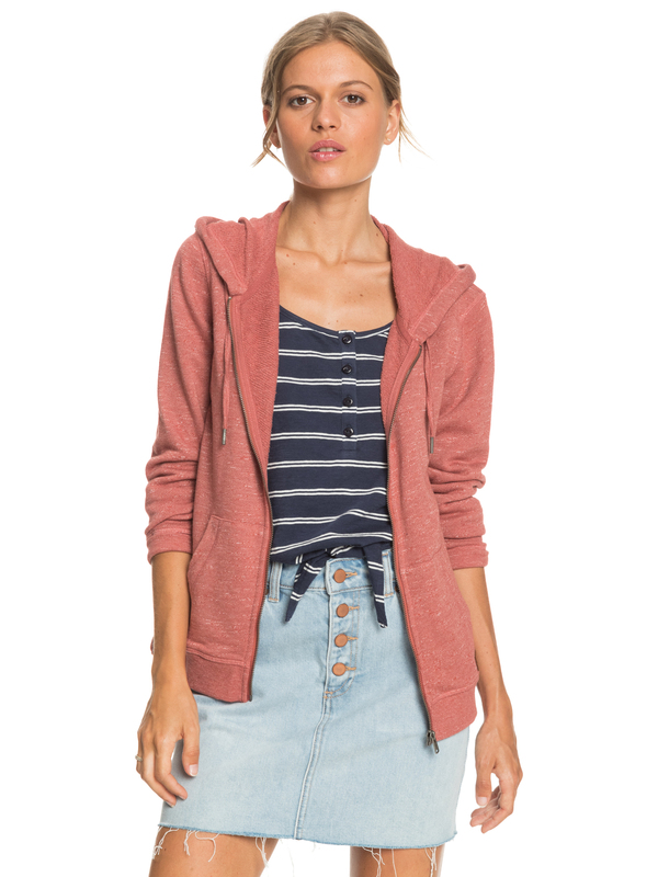 0 Perfect Wave - Sudadera con capucha y cremallera para Mujer Rosa ERJFT04339 Roxy