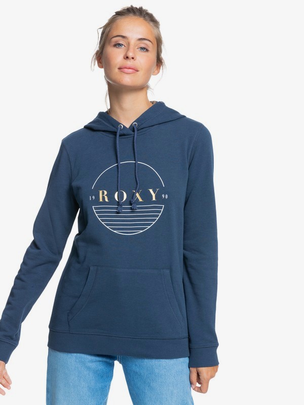 0 Day Breaks - Organic Hoodie for Women Blue ERJFT04379 Roxy