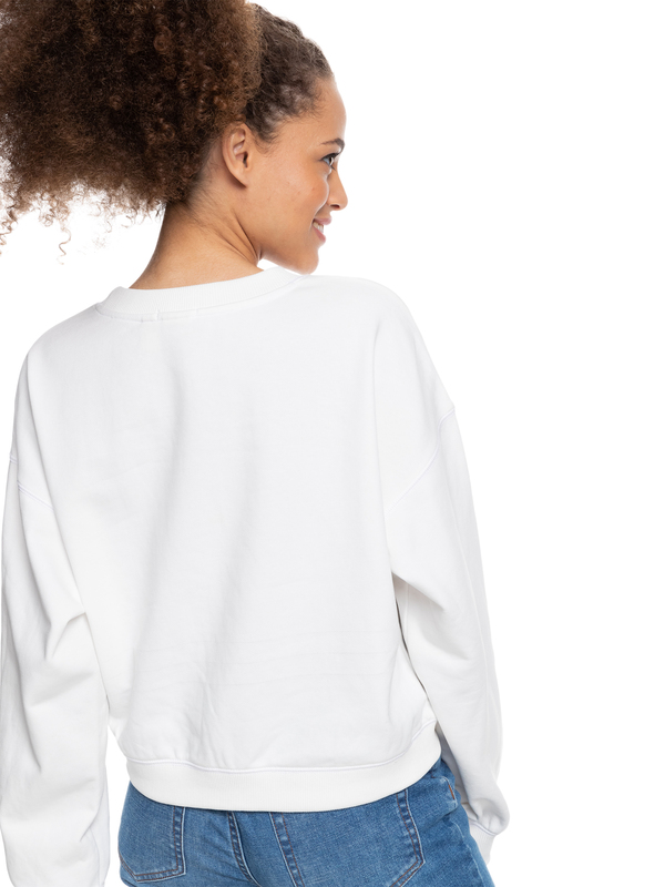 8 Break Away - Organic Sweatshirt for Women White ERJFT04394 Roxy