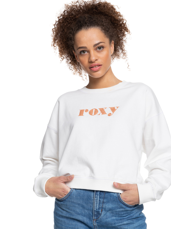 3 Break Away - Organic Sweatshirt for Women White ERJFT04394 Roxy