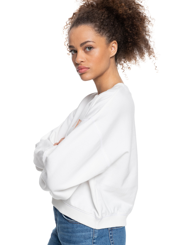 4 Break Away - Organic Sweatshirt for Women White ERJFT04394 Roxy