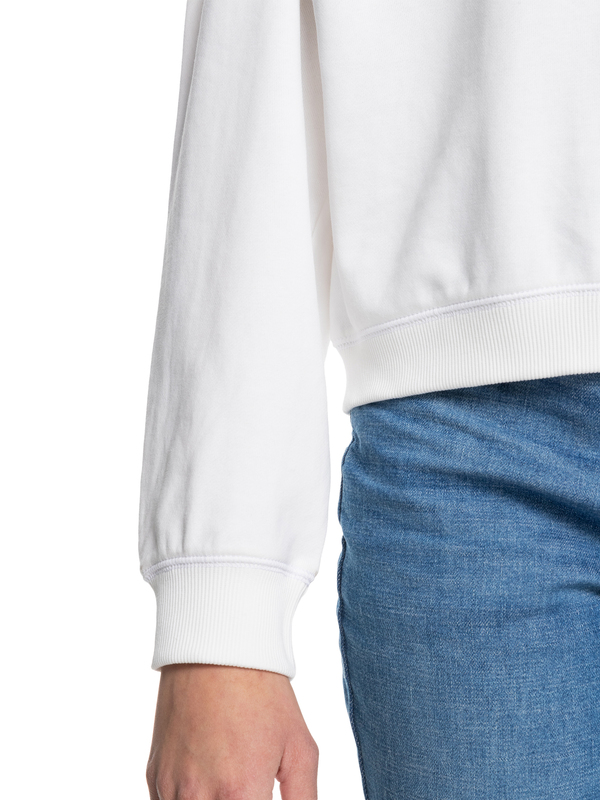 6 Break Away - Organic Sweatshirt for Women White ERJFT04394 Roxy