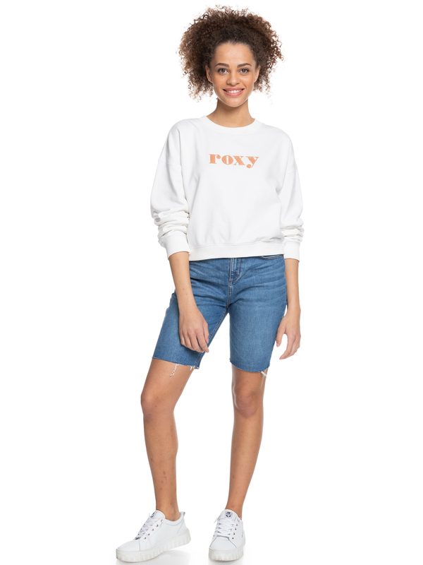 7 Break Away - Organic Sweatshirt for Women White ERJFT04394 Roxy