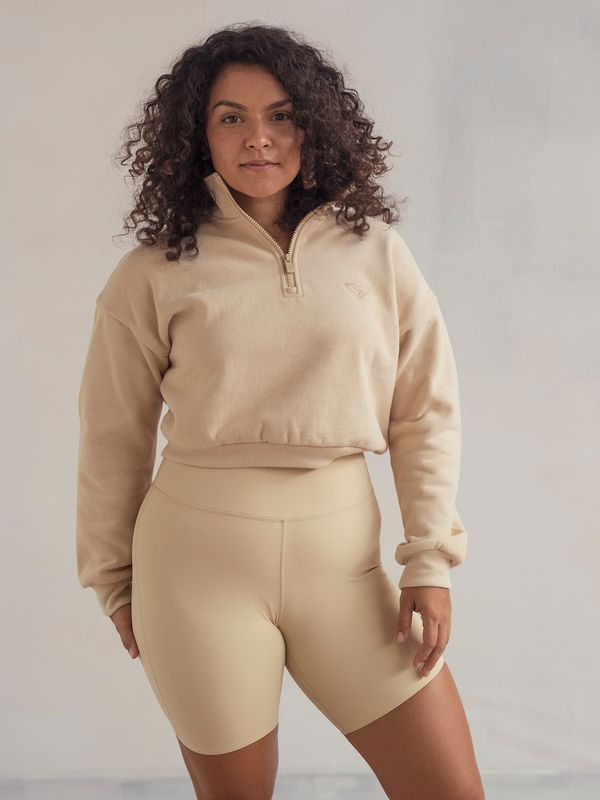 Kelia Cropped Polo Neck Sweatshirt for Women Roxy