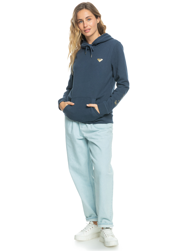 3 Itia Foil Script - Sweat à capuche pour Femme Bleu ERJFT04664 Roxy