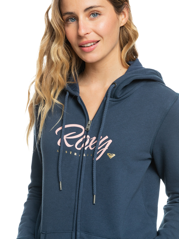 2 Itia Zip Signature - Sweat à capuche zippé pour Femme Bleu ERJFT04665 Roxy