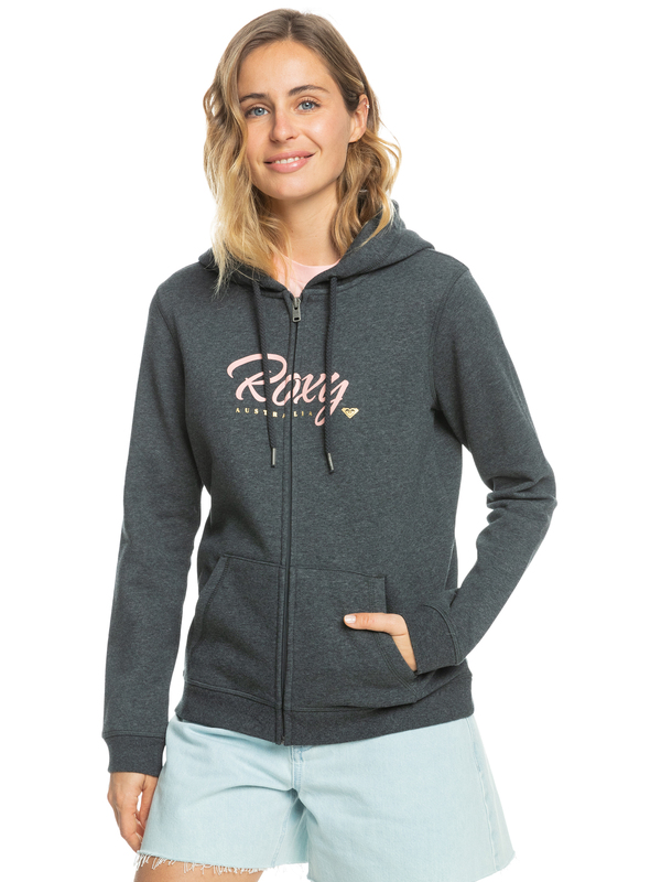 0 Itia Zip Signature - Sweat à capuche zippé pour Femme Noir ERJFT04665 Roxy