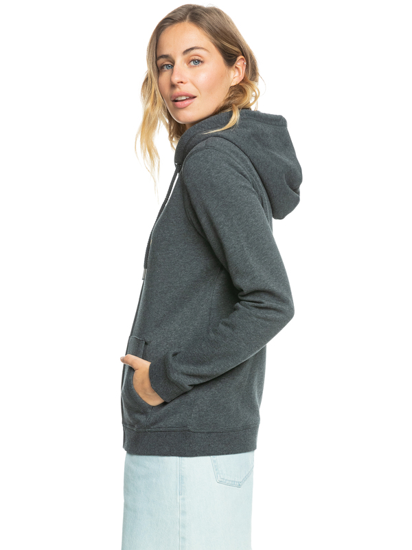 1 Itia Zip Signature - Sweat à capuche zippé pour Femme Noir ERJFT04665 Roxy