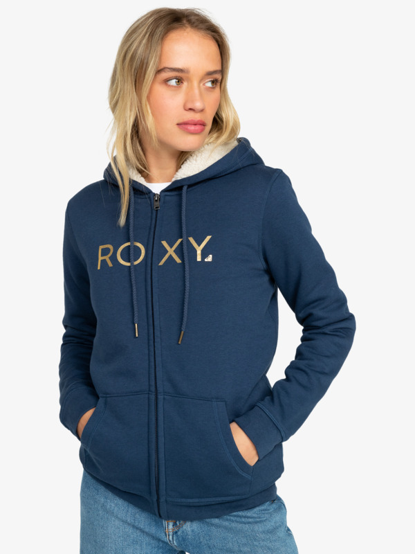0 Itia Zip - Sweat zippé pour Femme Bleu ERJFT04816 Roxy