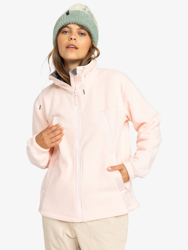 6 Fleeting Snow - Sudadera con Cremallera para Mujer Rosa ERJFT04826 Roxy