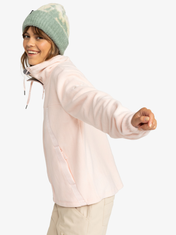 7 Fleeting Snow - Sweater met een Rits voor Dames Pink ERJFT04826 Roxy