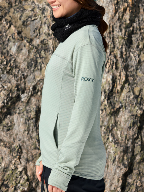 1 Vertere - Sudadera con Cremallera para Mujer Verde ERJFT04827 Roxy