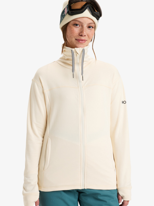 0 Vertere - Sweat zippé pour Femme Beige ERJFT04827 Roxy