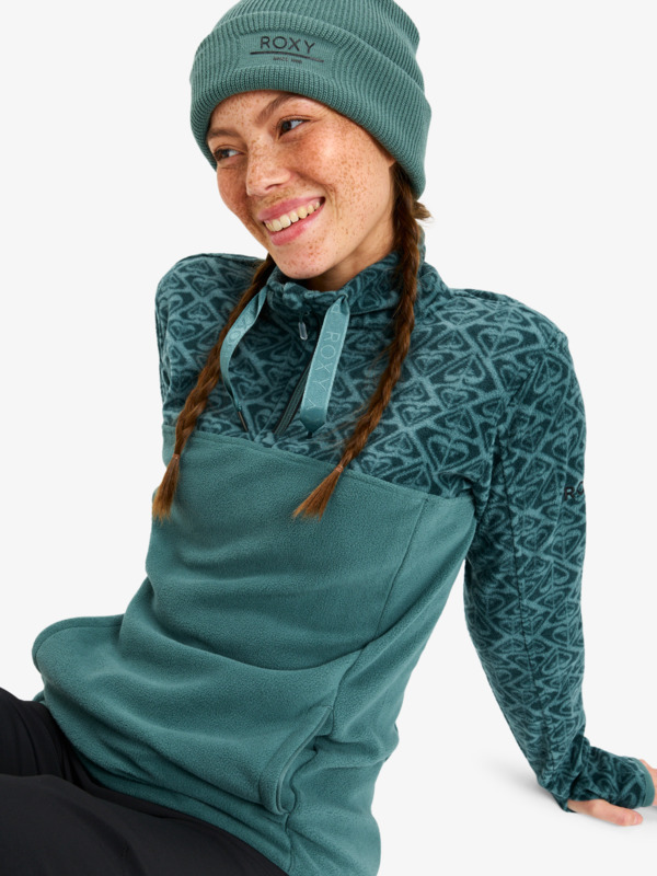 8 Sayna - Polarfleece-Pulli mit Halbreißverschluss für Frauen Blau ERJFT04831 Roxy