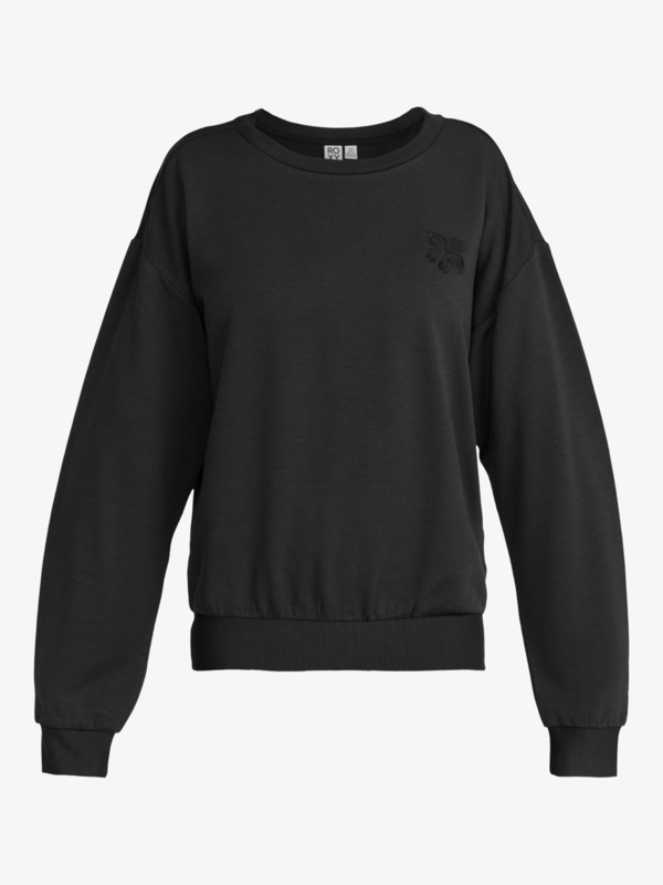 5 Surfing By Moonlight - Pullover Sweatshirt for Women Black ERJFT04850 Roxy