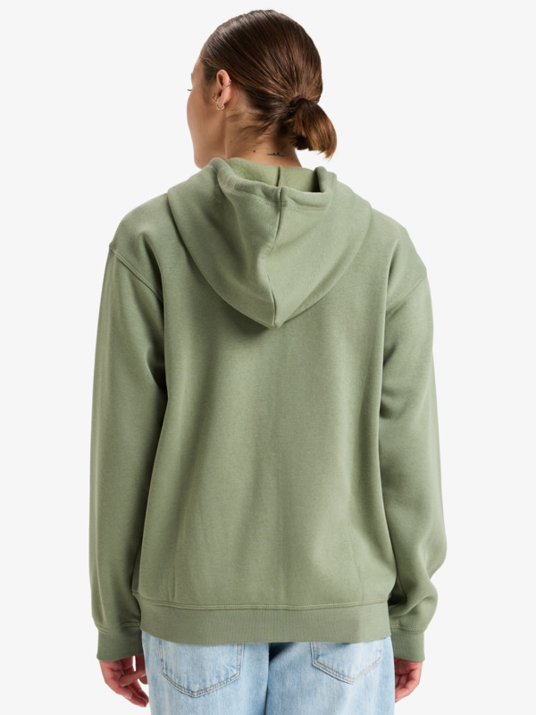 5 Surf Stoked - Sweatshirt com capuz e fecho de correr para Mulher Verde ERJFT04853 Roxy