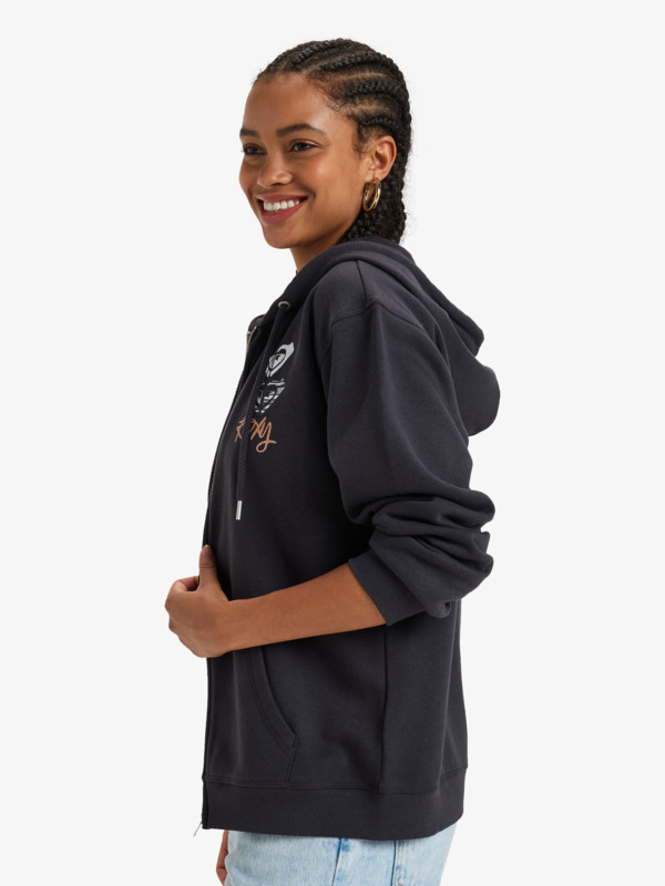 1 Surf Stoked - Zip-Up Hoodie for Women Black ERJFT04853 Roxy