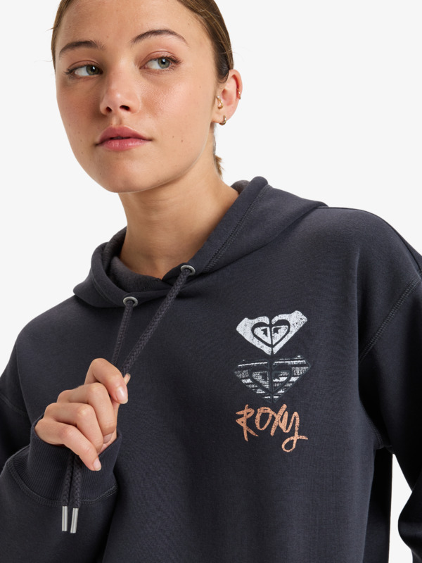 2 Surf Stoked - Sweatshirt com capuz para Mulher Preto ERJFT04855 Roxy