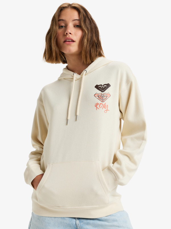 0 Surf Stoked - Sudadera con capucha para Mujer Beige ERJFT04855 Roxy