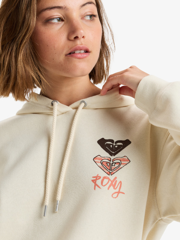 2 Surf Stoked - Sweatshirt com capuz para Mulher Beige ERJFT04855 Roxy