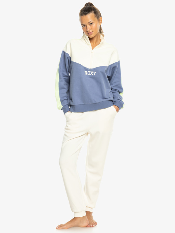 9 Essential Energy - Sweatshirt mit Halbreißverschluss für Frauen Blau ERJFT04860 Roxy