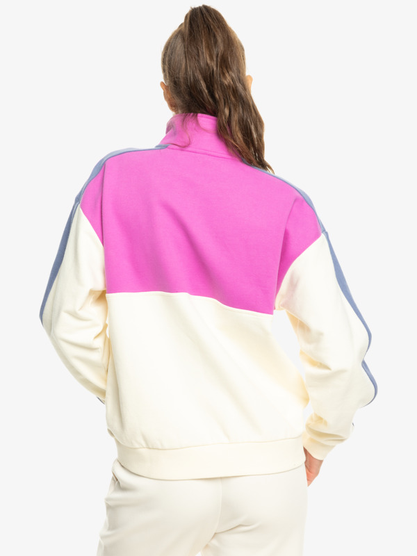 10 Essential Energy - Sweater met Korte Rits voor Dames Pink ERJFT04860 Roxy