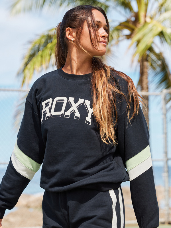 0 Essential Energy - Felpa pullover da Donna Black ERJFT04861 Roxy