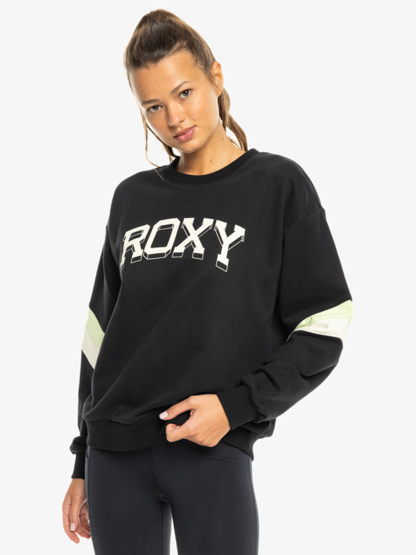 7 Essential Energy - Pullover Sweatshirt for Women Black ERJFT04861 Roxy