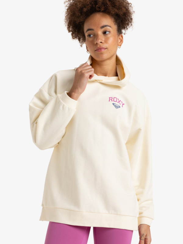 0 Essential Energy - Sweatshirt com capuz para Mulher Beige ERJFT04862 Roxy