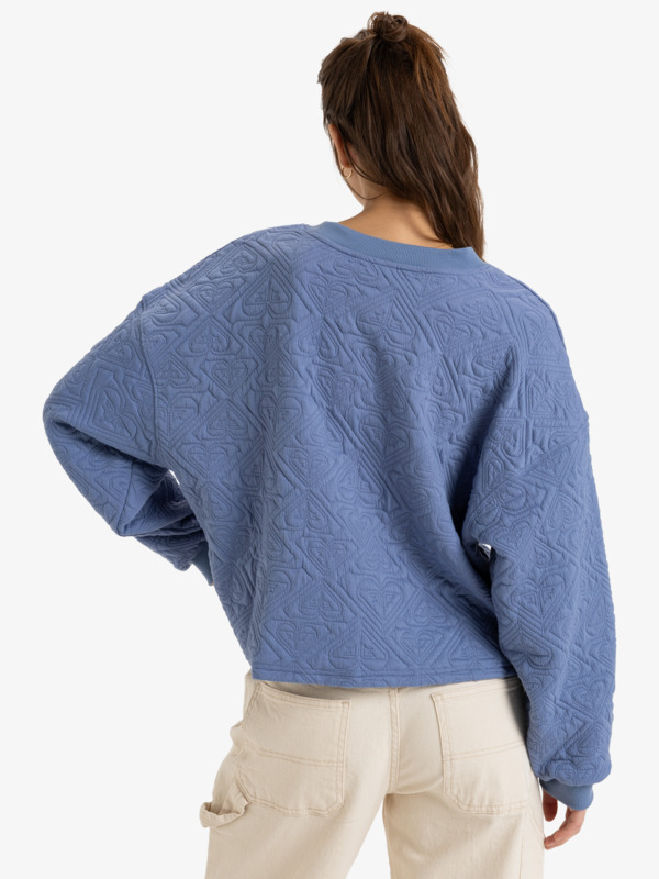 4 About Love - Felpa pullover da Donna Blue ERJFT04870 Roxy