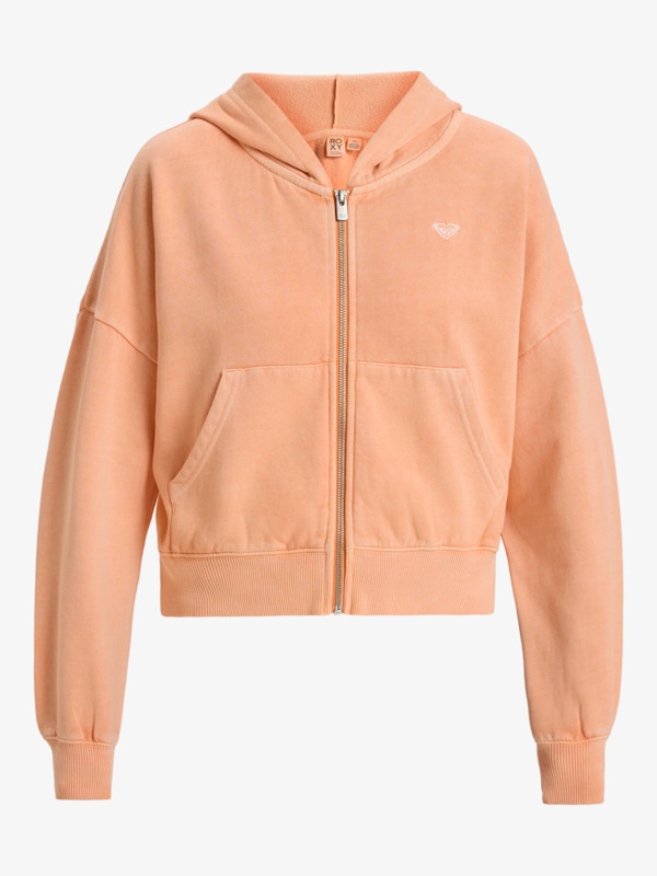 Orange zip up hoodie womens online