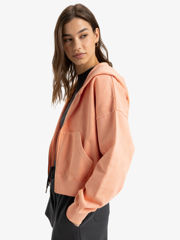 6 Sahara Vibes - Sweat à capuche zippé pour Femme Rose ERJFT04873 Roxy