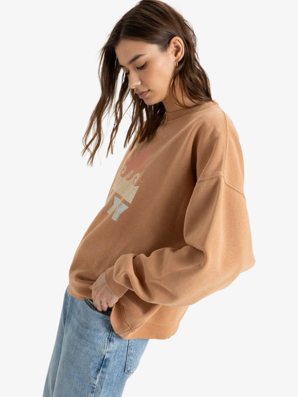 1 Line Up - Sweatshirt für Frauen Braun ERJFT04874 Roxy