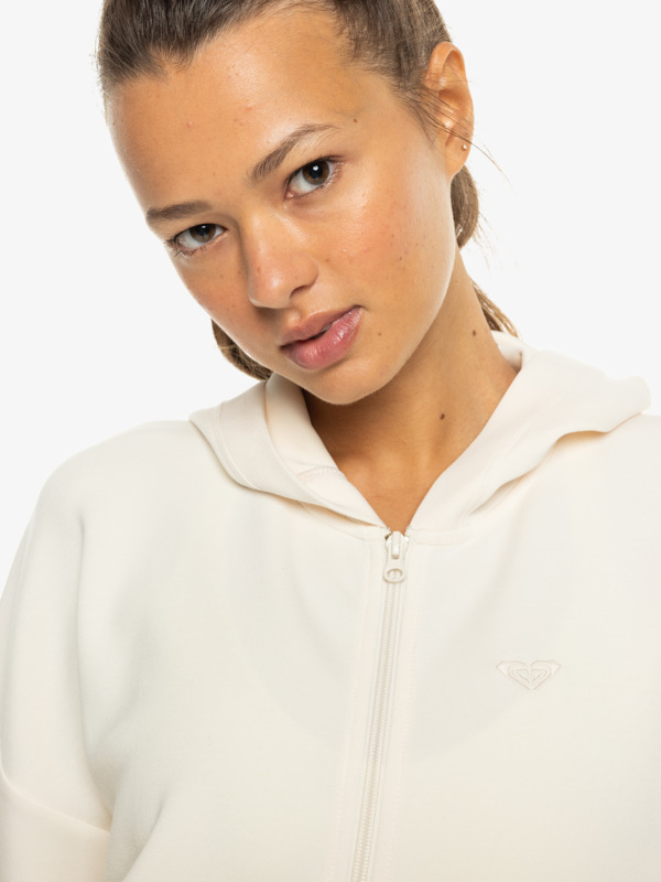 2 Rise & Vibe Sweet - Hoodie met Rits voor Dames Beige ERJFT04885 Roxy