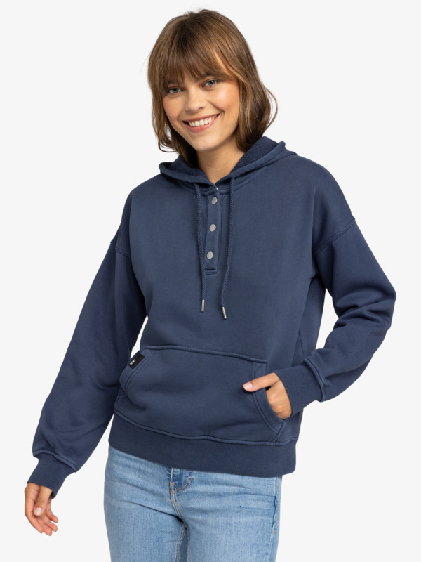 Roxy Saturdaze Hoodie - Pull-Over Femme Coupe Slim Fit, Manches Longues - Tissu Doux Et Respirant - Parfait Pour Loisirs Décontractés
