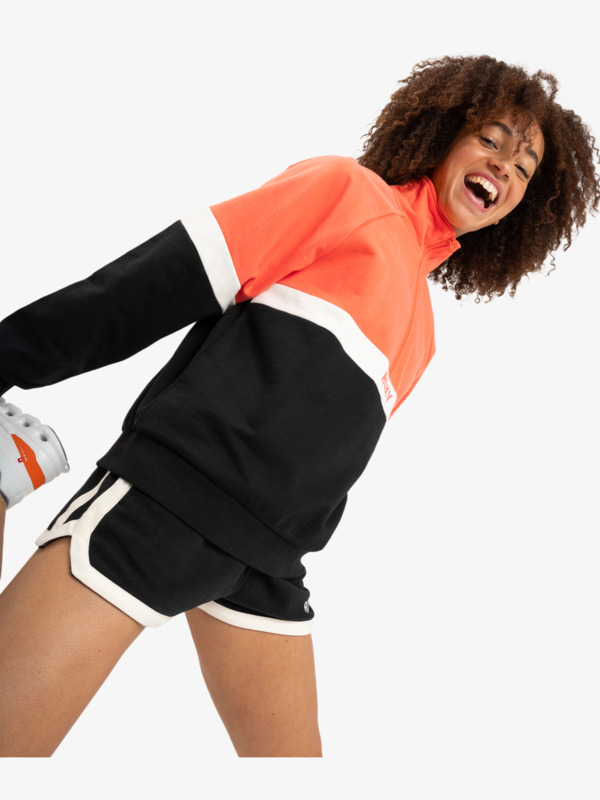 5 Essential Energy - Sweat col montant pour Femme Orange ERJFT04936 Roxy