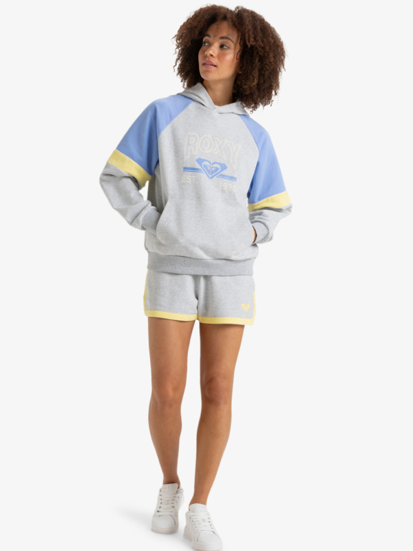 4 Essential Energy Blockd - Pullover Hoodie for Women Grey ERJFT04937 Roxy