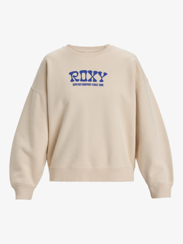 5 Lineup - Crew Neck Sweatshirt for Women Beige ERJFT04941 Roxy