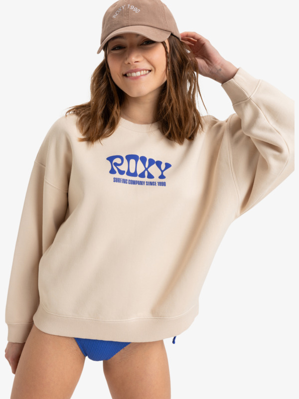 0 Lineup - Sweatshirt mit Rundhalsausschnitt für Frauen Beige ERJFT04941 Roxy