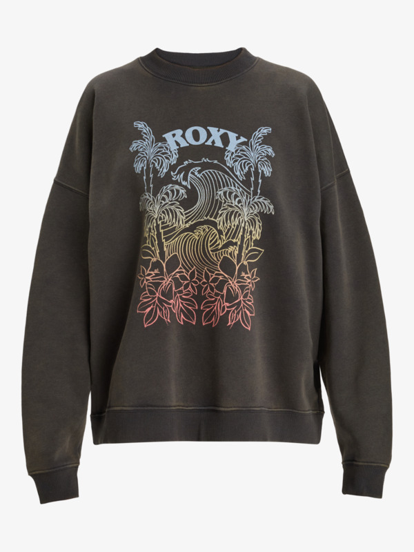 6 Lineup - Crew Neck Sweatshirt for Women Black ERJFT04942 Roxy